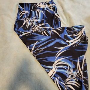Stretch Blue/Black Maxi Skirt, size L/XL